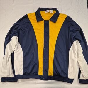 Vintage Reebok Basketball Jacket XL embroidered Warm-Up Michigan Colors
